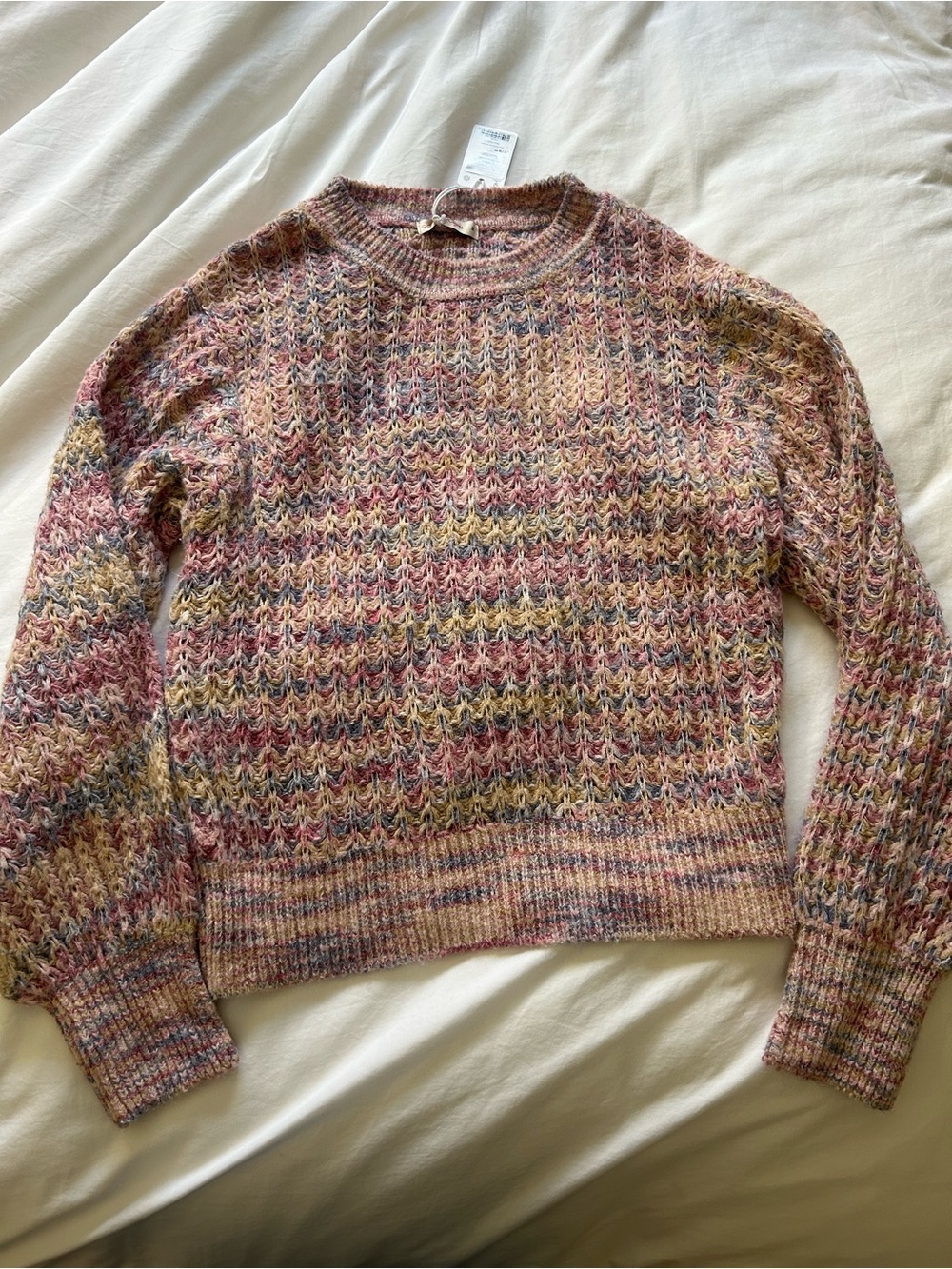 Marine Layer Rose Multi Alma Crewneck Sweater
